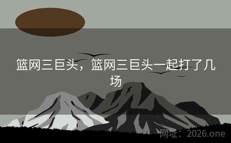 篮网三巨头，篮网三巨头一起打了几场